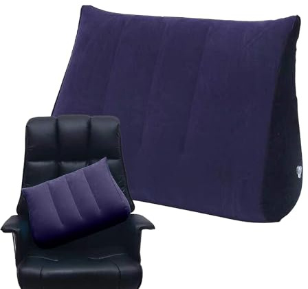 Keilkissen für Erwachsene, aufblasbarer Bettkeil – ergonomische, weiche Rückenlehnenpositionierer, Nackenrolle für Erholung, Apnoe, Schnarchen, Säure, Schwellungen