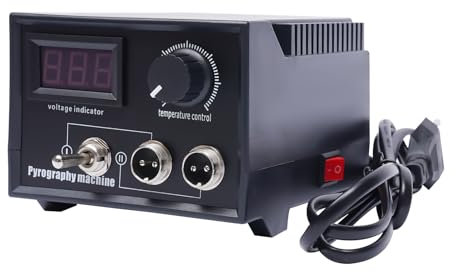 Brandmalerei 60W Professionelle Brandmalstation Set mit DIY hohe Impedanz Stift Draht, Temperatura Regolabile ≤750°C Holzverbrennung Brennstation für Holz/Leder/Kork