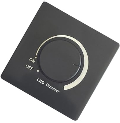300W LED Dimmer Switches,Rotary Knob Dimmer Light Switches,Dimmable Lighting Solution Adjustable Controller Easy To Use For LED/Halogen/Incandescent Lights Trailing