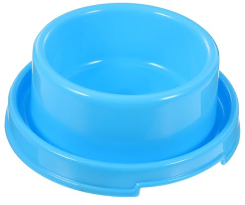 BAZEITFLOW Pet Food Bowls Dog Feeding Bowls Anti-Ant Plastic for Indoor Use with High Wear Resistance and Smooth Surface (18 X 18 X 7Cm Blue)