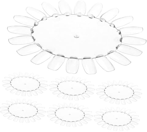 VILLCASE Nail Art Practice Wheel for Acrylic with 10pcs Plastic Colour Display Stand 20 Colour Display Chart Suitable for Nail Polish and Art Painting Salon and Pedicure Use