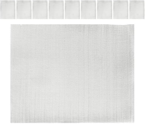 NIYANGLE Treillis Métallique Soudé 10 Pièces Maille pour Réparation Pare-Chocs Automobile et Kayak, Patch Soudure Plastique Grillage Inox pour Usage Extérieur