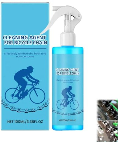 Bicycle Chain Cleaning and Degreaser Spray, Fahrrad Kettenreiniger Fahrradkette, Kettenöl Fahrrad, Deep-Cleaning & Rust-Resistant Bicycle Chain Cleaner, Suitable for All Types of Bike, 100ML