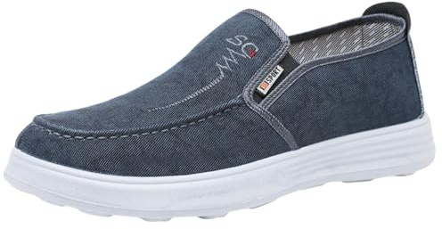 Generiska fritidsskor män sommar lätta, svarta sneakers män vattentäta halkfri sula promenadskor platå tygskor slip-on halvskor vintage barfotaskor bekväma sportskor