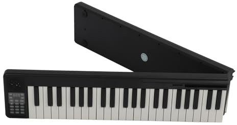 AKLOSIPY Klappbares Elektronisches Klavier mit 88 Tasten, Wiederaufladbarer Digitaltastatur mit 128 Tönen, Integrierten Lautsprechern, Kopfhörer, USB-Konnektivität, Tragbares Design Zum Üben, Reisen