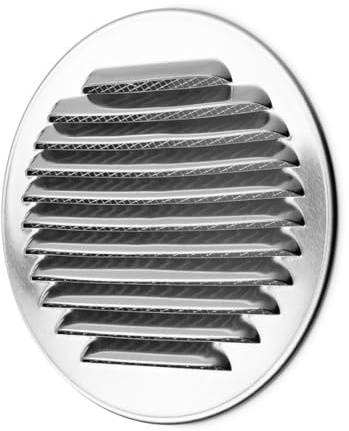 calimaero® WSGR Wetterschutzgitter 150 mm mit Insektenschutz Aluguss | Lüftungsgitter mit Insektenschutz (Lochmaß 2x2mm) / Aluguss/rund/silber
