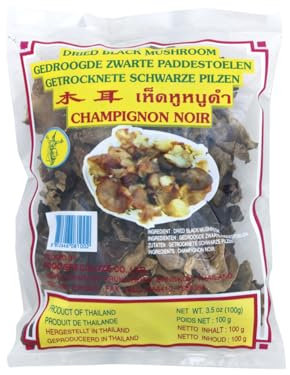 100g Schwarze MU-ERR-Pilze Judasohr Black Fungus aus Thailand Pilz