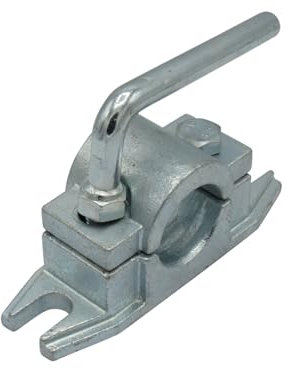 Secure Fix Direct Ribbed Jockey Wheel Tube Clamp 48MM (Zinc Plated Prop Tube Support Fixing)