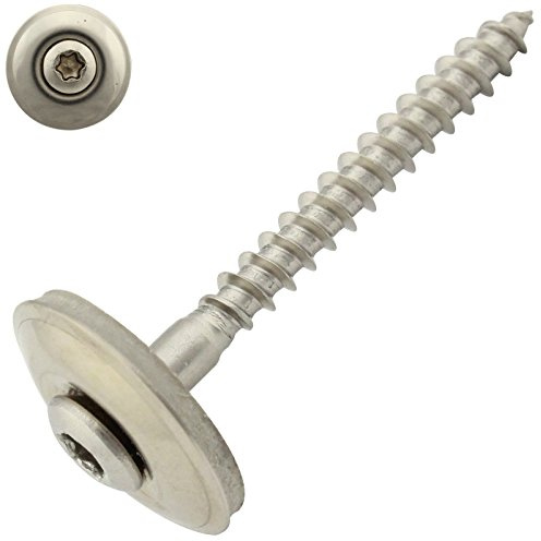 50 Stück Spenglerschrauben mit EPDM Dichtscheibe - 20 mm - Innensechsrund (TORX) TX - 4,5x60 mm DIN7995 Edelstahl A2 V2A - [SC-Normteile]