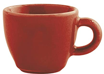 KAHLA Homestyle Espressotasse 0,03 l siena red mediterranes Geschirr aus Porzellan mit Steingut- und Keramiklook kleine dickwandige Tasse für Espresso Mokkatasse rund rot