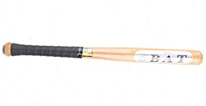 Heavy Duty Baseball Bat Alloy or Wooden Heavy Duty Training, Practice & Home Protection (25 Inch, Wooden)