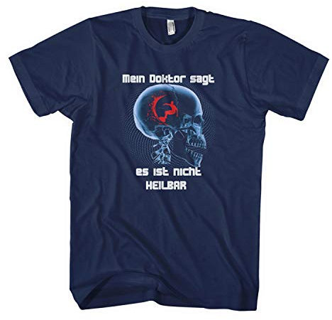 Herren T-Shirt Waveboard Surfen ... das kann Nicht geheielt Werden Lustige Spruch, Farbe:Navyblau, Größe:M