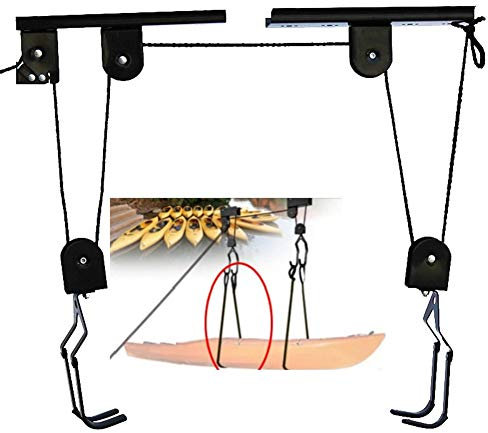 SSCYHT Fahrraddeckenhalterung, 25/50 Kg Kapazität, Haken, Universal, Seilbremse, Flaschenzug, Kajak, Fahrradlift, Wandhalterung Für Mountainbikes/Rennräder,50kg