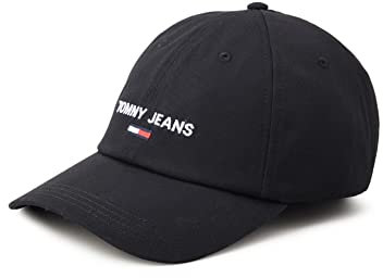 Tommy Jeans Herren TJM Sport Cap AM0AM10394 Kappe, Schwarz, OS