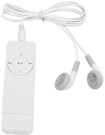 Lecteur MP3 avec Haut-Parleur, Radio FM, Lecteur de Musique sans Perte jusqu'à 64 Go, Mini Lecteur de Musique MP3 Portable pour Les étudiants en Voyage (Blanc)