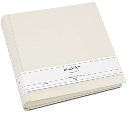 Semikolon 369087 Foto-Album Classic XLarge Wedding Edition - 32 x 31 cm, 130 Seiten cremefarben, für 260 Fotos - chamois sand