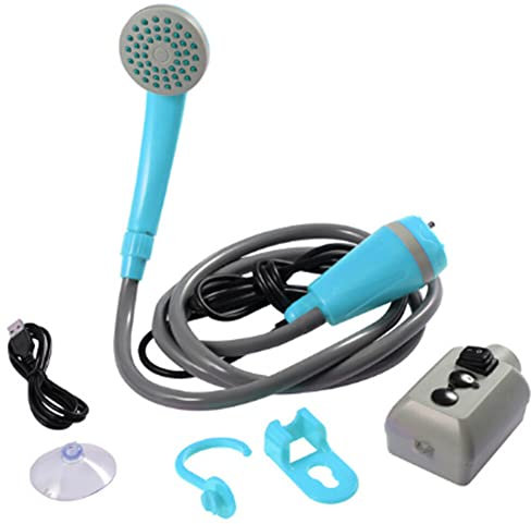 Asudaro Outdoor Camping Shower, Tragbare Duschen Elektrisch Wiederaufladbare Tragbare Campingdusche mit Tauchpumpe Mobile Dusche für Garten Strand Camping Reisen Autowäsche Blau