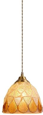 Klobvtt Tiffany Suspension Moderne Vitrail Lampe Suspendue Chevet Drop Plafond Éclairage Intérieur, Moderne Dôme Suspension Lumières pour Cuisine Île Table À Manger Chambre