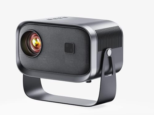 Beamer【360° Rotating & Elektrischer Fokus】 25000L 1080P HD Mini Beamer WiFi6 Bluetooth Projektor Jimveo 2025 Neuer 4K Unterstützt Heimkino 300'' Display mit iOS Android