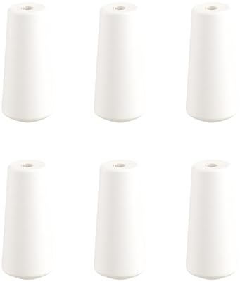 Tabanzhe 6 PCS Wooden Window Pull Cord Small Pendants Drops,Blinds or Shades Connectors Accessories,for DIY Home Decoration Curtain Craft (White)