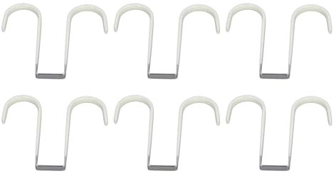 SEAFRONT Türhaken-Set, 6 Stück, Doppelseitiger Handtuch-, Kleider-, Kranz-Aufhängerhaken, 9 Kg Tragkraft, Standard-Türpassung, Verchromter Stahl, PVC-Schutz, Sicheres Aufhängen von 12