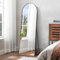 KOCUUY Miroir sur Pied Arqué, 150 x 40 cm Grand Miroir Mural avec Cadre en Aluminium Noir à Suspendre, à Poser, à Appuyer, pour Salon, Chambre, Couloir