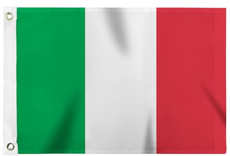Flagolden Italien-Flagge, 30,5 x 45,7 cm, kleine Flagge von Italien, für Boot, Auto, UTV, lebendige Farben, italienische Flaggen, Nationalflaggen, Nationalland-IT, grün, weiß, rot, Banner mit 2