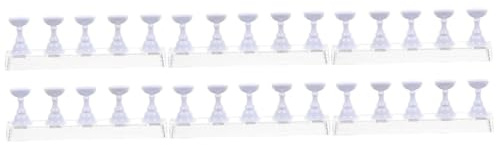 Healeved Lot De 6 Supports Magnétiques Pour Faux Kit De Manucure Et Nail Art Support Acrylique