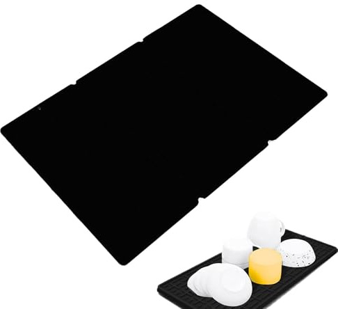 Alfombrilla de silicona para escurrir platos, alfombrilla de para encimera de cocina de 3 pliegues, antideslizante, alfombrilla de silicona para encimera, escurridor duradero para G