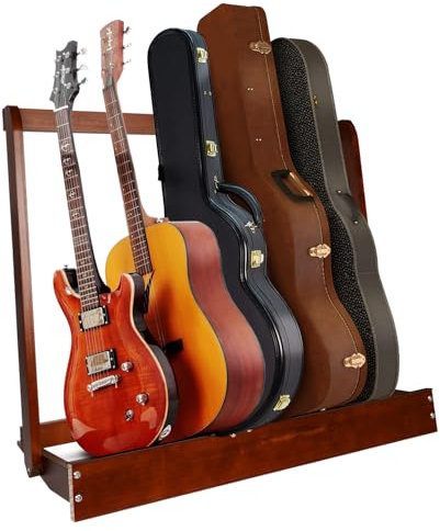 Gitarrenständer, Hartholz-Gitarrenkoffer, stabiler Gitarrenständer für organisierte Aufbewahrung und einfache Montage (A)