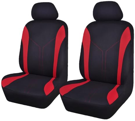REIJAX Autositzschoner Vordersitze Autositzbezüge für FIAT Panda (2012-2015), Auto Vordersitze Sitzbezug, Auto-Schonbezüge Set Vordersitzbezüge, Autozubehör,A-RED