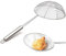 Strainer Skimmer Ladle 7.2 Inch Sieves Spider Mesh Filter with Ergonomic Handle Stainless Steel Kitchen Utensils Wire Strainer Slotted Spoon for Frying Scooping Food Pasta Noodles & Spaghetti