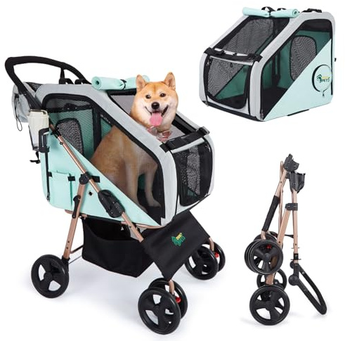 Ownpets Hundebuggy für mittelgroße Hunde bis 30kg, 3-in-1