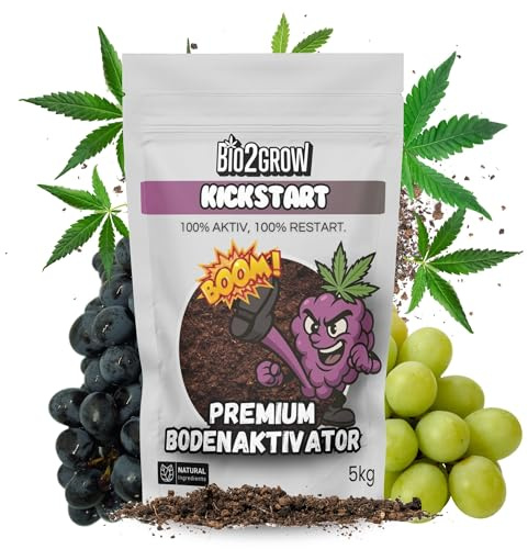 Bio2Grow Kickstart 5 kg - Ravive la terre lessivée - Engrais organique et activateur de sol avec bactéries - Pour terre et coco - Intérieur et extérieur