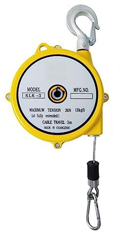 1 équilibreur à ressort rétractable – Outil de suspension robuste avec fonction autobloquante for atelier et utilisation automobile(5-9kg)