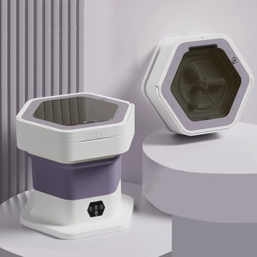 Lave-linge portable pour appartements, petite machine à laver portable 9 L avec essorage, entrée et sortie d'eau automatiques, machine à laver portable pour sous-vêtements, chaussettes, serv