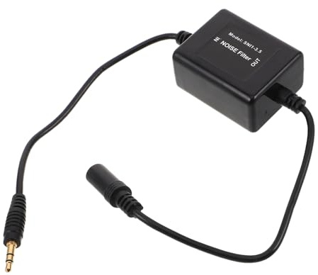 Hemobllo Isolateur de Bruit Boucle Terre Audio Voiture Filtre Aux pour Suppression Statique Éliminateur Bourdonnement Haut-parleurs Nettoyeur Audio Professionnel sans Alimentation
