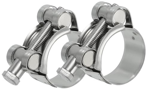 PATIKIL 29-31mm T-Bolt Hose Clamp, 2 Pack Intercooler Pipe Tube Clamps 304 Stainless Steel Radiator Hose Clamp for 1.14-1.22 Pipe