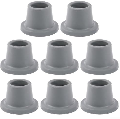 Lot de 4/8/12/16 embouts antidérapants en caoutchouc pour chaises de douche, tabourets et bancs avec tuyaux droits de 28 à 30 mm, adhérence améliorée avec insert métallique, lubrifiant à l'eau ou à