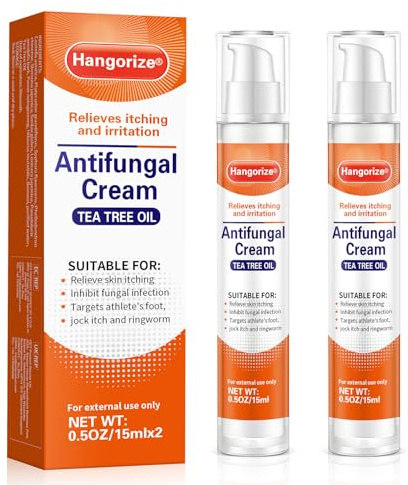 Antifungal Cream with Tea Tree Oil Centella - Herbal Formula Anti Fungal Skin Cream Soothes Itching, Athlete's Foot, Jock Itch, Ringworm - Daily Use for Body - 2Pcs