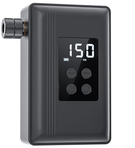 Bomba de aire recargable para bicicleta con manómetro digital, portátil, ligera, bomba de inflado rápido, compatible con bicicletas de carretera, montaña y eléctricas