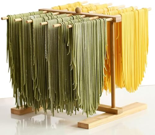 YFJSML Pastatork, 12 stänger, pastatork, pastatork, pastaställ för torkning, spagettitork, platsbesparande återanvändbar pastaställ