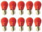 CARALL 10 Pièces d'Ampoules Halogènes 12V Pour Voiture (PY21W BA15S 12V 21W Orange)