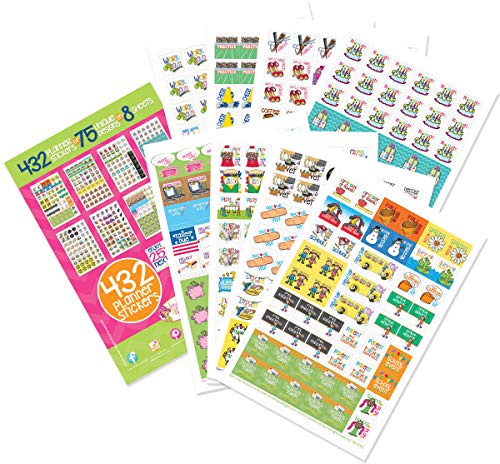 432 Planner Stickers - Busy Mom Collection for Calendars and Planners. Appointment Reminders, School Events, Birthdays, Play Dates, Family Events, Wedding, Vacations & More