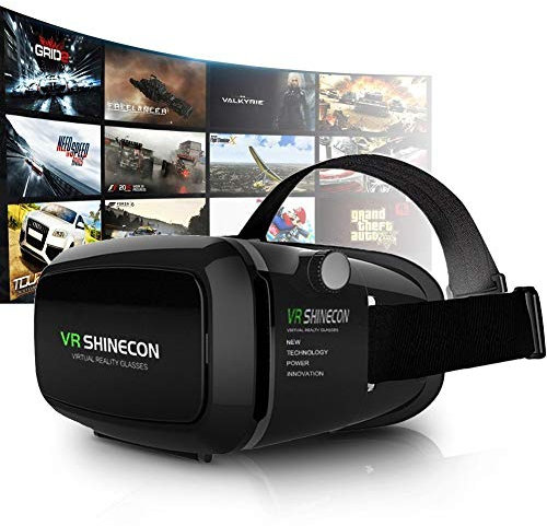 3D VR Gafas Realidad Virtual Universal Ajustable Juegos DE VÍDEO Compatible con iPhone, Samsung, Android Smartphone