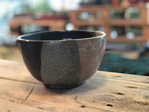 Maison Zoe Keramik Thaly Schale - Türkis/Lila Glasur - Durchmesser ≈ 17cm - Höhe ≈ 10cm - 100% Handmade - robuste Schale - Müslischüssel - Dekoschale