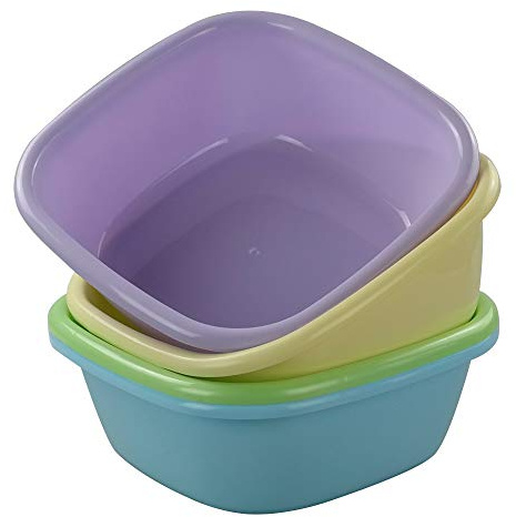 Bblie Quadratische Waschschüssel, 4er Set Kunststoff Spülschüssel