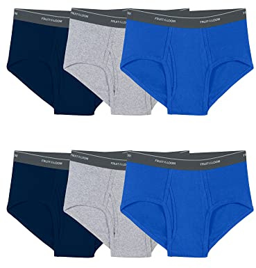 Fruit of the Loom Men's Underwear Briefs, Tag Free & Moisture Wicking, Assorted Color Multipacks, 6 Pack - Assorted Colors, XX-Large