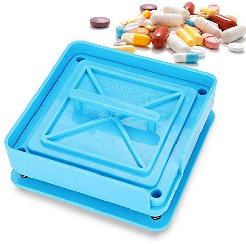 Greensen Manual Capsule Filler Machine 100 Holes ABS | Filling powder evenly for size 0 capsules, includes holding tray and tamper, capsule filler for hospital clinic laboratory