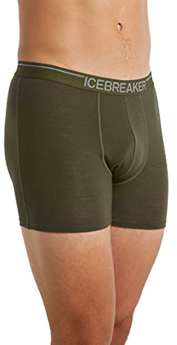 Icebreaker Herren Anatomica Boxershorts - Herren Unterhosen - Merinowolle Unterwäsche - Loden, M